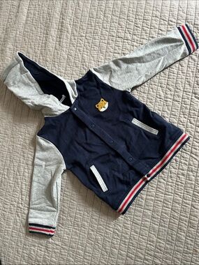 Hoodie sweatshirt varsity jacket size 3T navy and gray